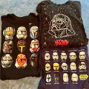 Star Wars Bundle – 3 Graphic Tees (Boys XL & Men’s Small) 🌌⭐️